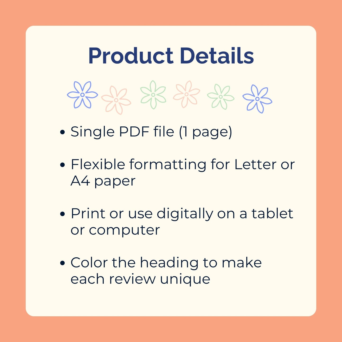 Book Review Journal - Printable PDF by Room for Calm