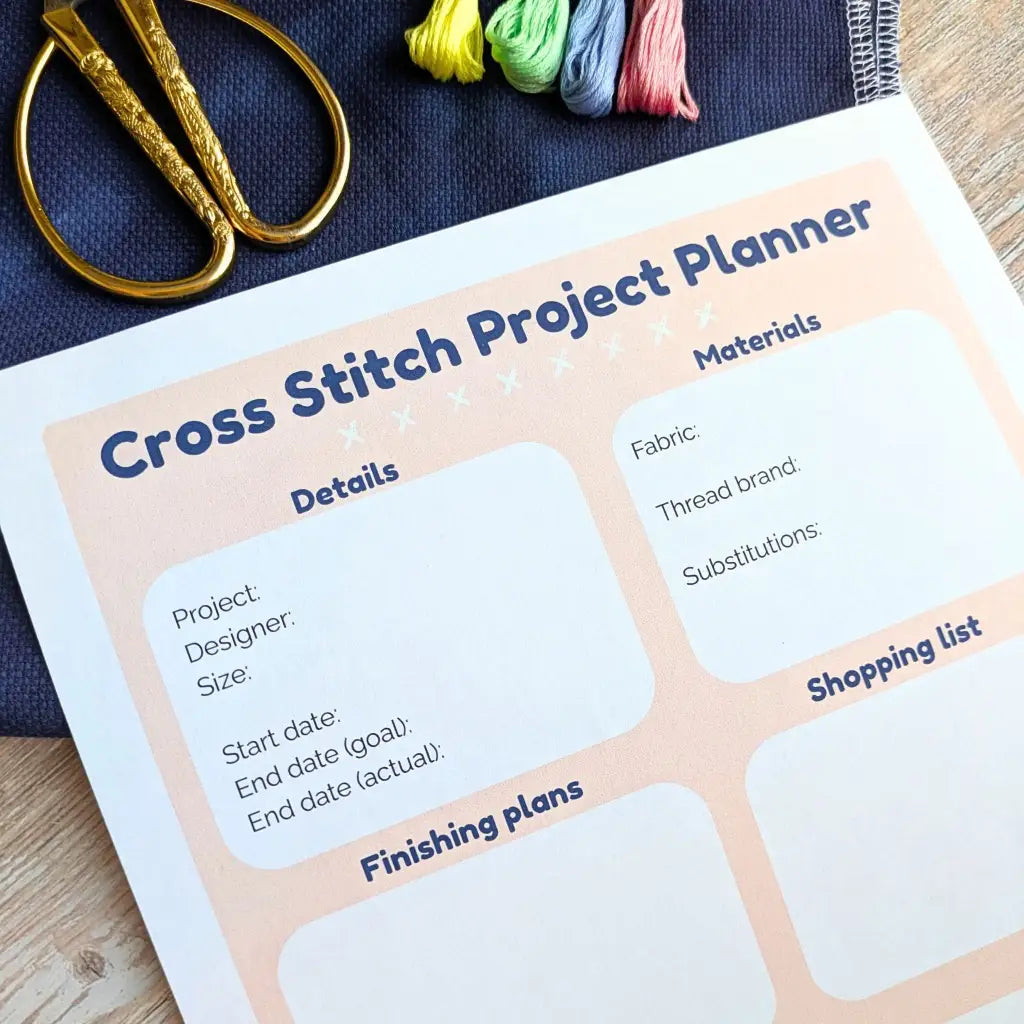 Cross Stitch Project Planner - Printable PDF by Room for Calm