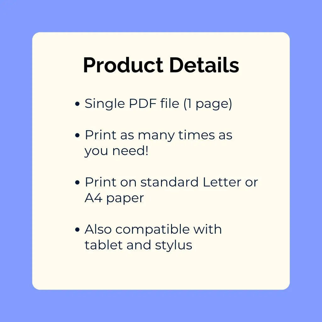 Cross Stitch Project Planner - Printable PDF by Room for Calm