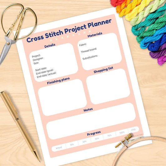 Cross Stitch Project Planner - Printable PDF by Room for Calm