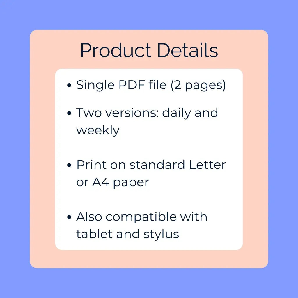 Daily/Weekly Gratitude Journal by Room for Calm - Printable PDF