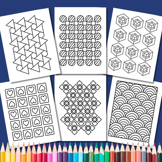 Easy Peasy Patterns Coloring Pages – Simple & Satisfying Printable PDF by Room for Calm
