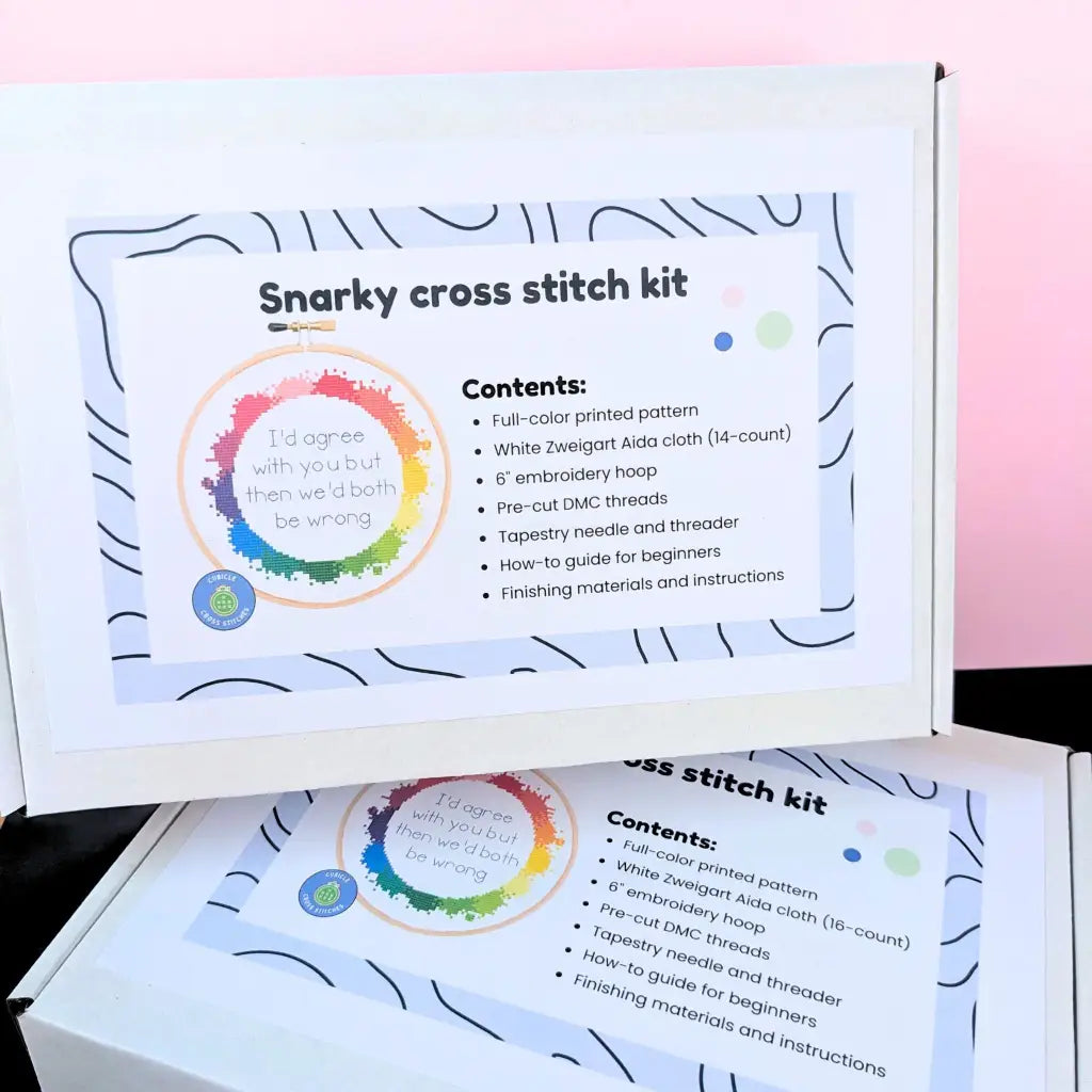 I’d agree with you but... Snarky Rainbow Cross Stitch Kit by Room for Calm