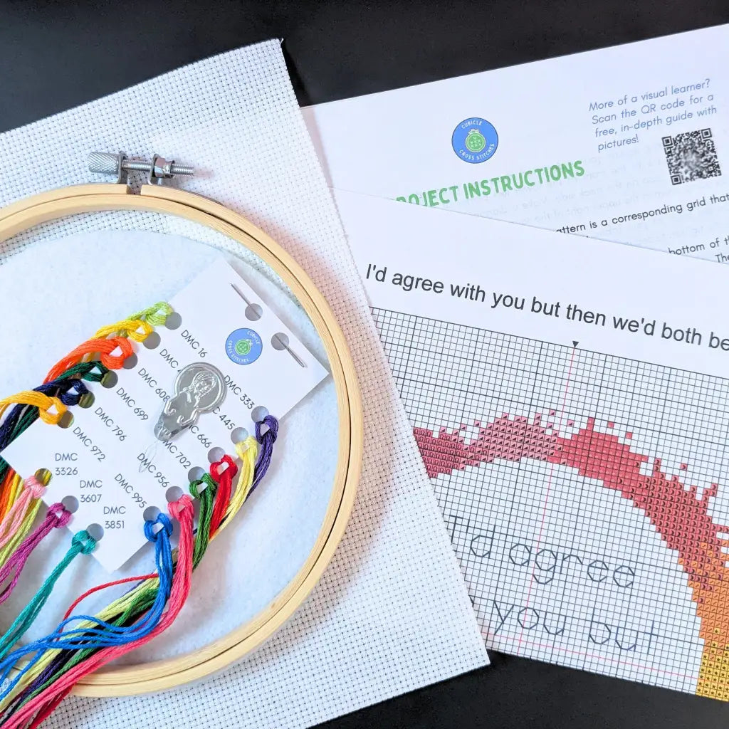 I’d agree with you but... Snarky Rainbow Cross Stitch Kit by Room for Calm