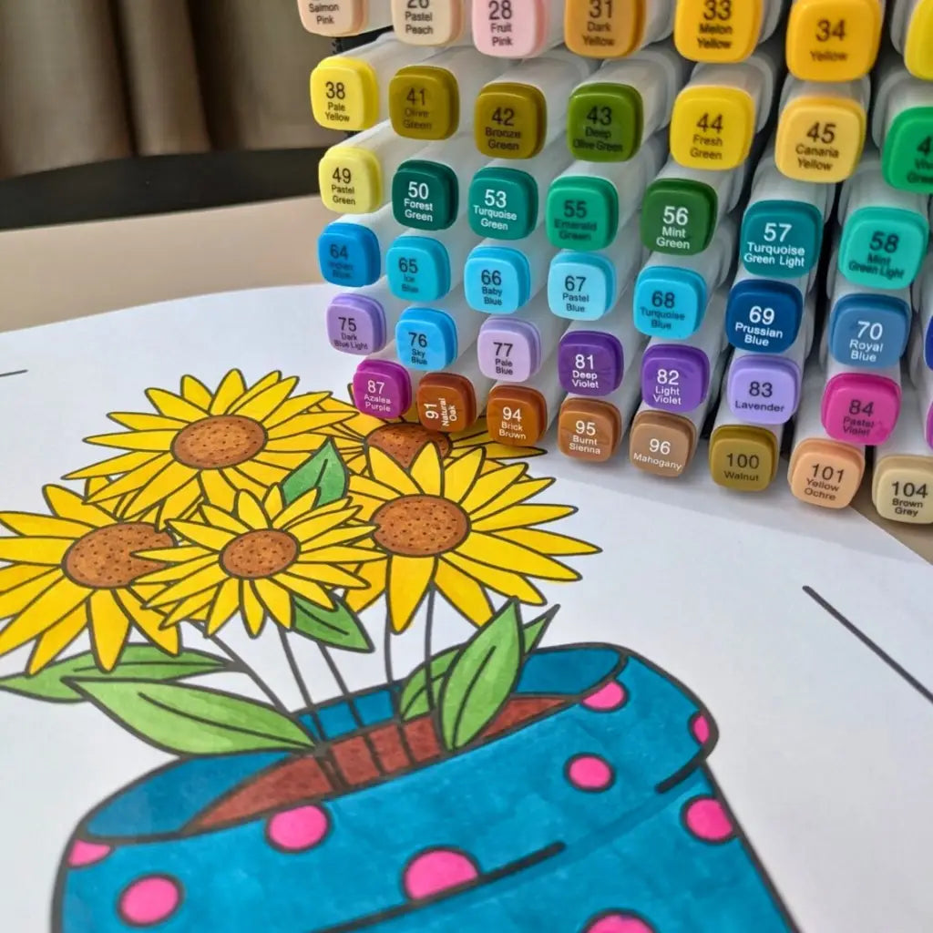 Plants & Flowers Coloring Pack - Printable PDF Coloring Pages by Room for Calm