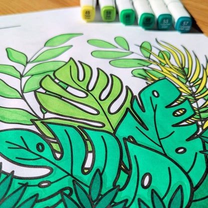 Plants & Flowers Adult Coloring Pages - Springtime Printable PDF by Room for Calm