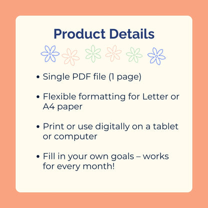 Monthly Habit Tracker - Printable PDF by Room for Calm