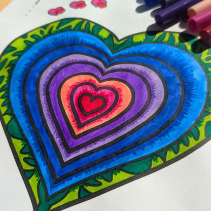 Sweet Valentine Coloring Pages - Cute Holiday Printable PDF by Room for Calm