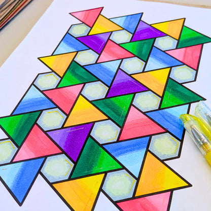 Easy Peasy Patterns Coloring Pages – Simple & Satisfying Printable PDF by Room for Calm