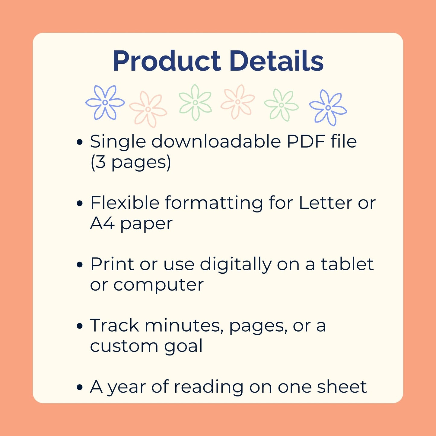 Reading Goal Tracker - Printable PDF by Room for Calm