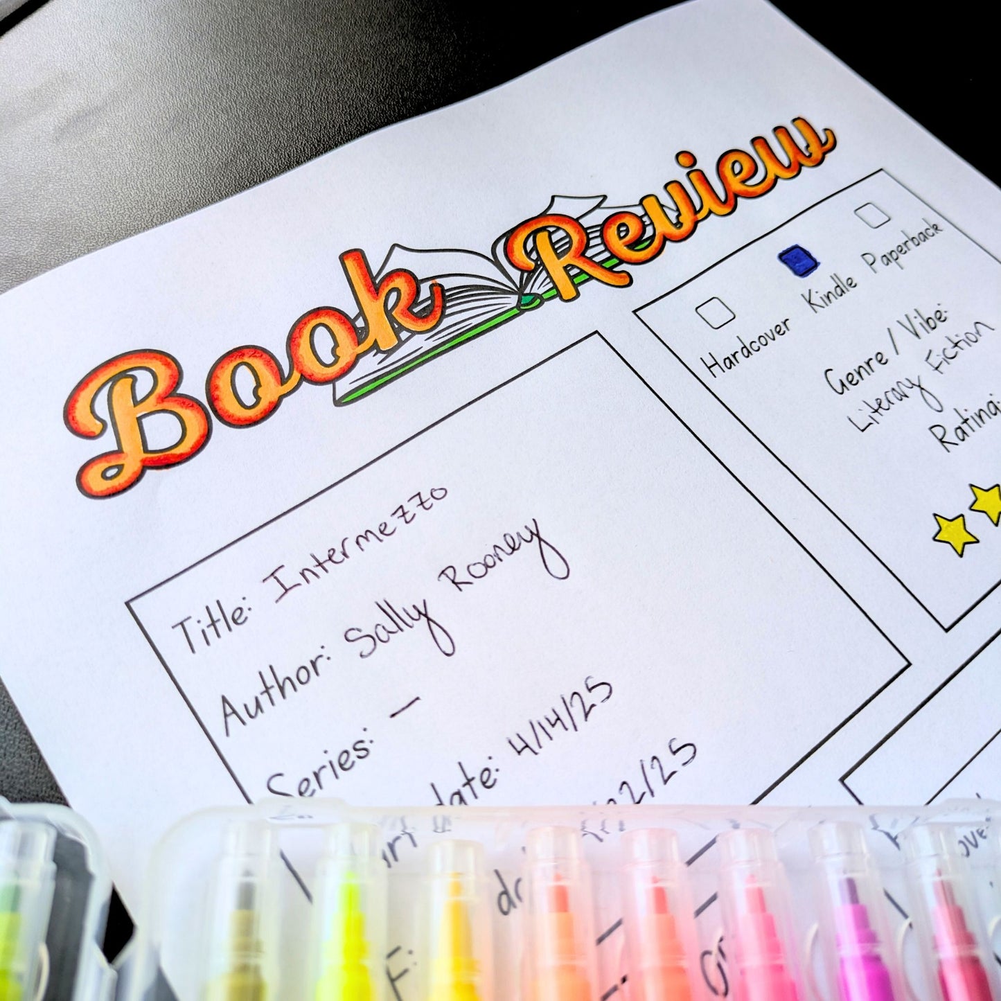 Book Review Journal - Printable PDF by Room for Calm