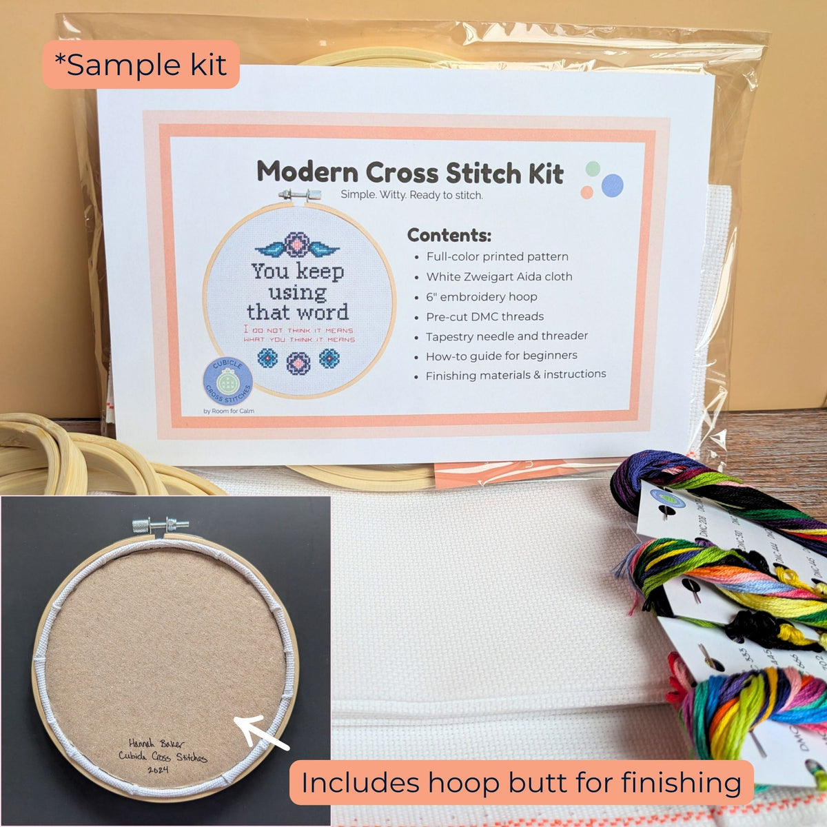 My Brain Has Too Many Tabs Open - Funny Relatable Cross Stitch Kit by Room for Calm