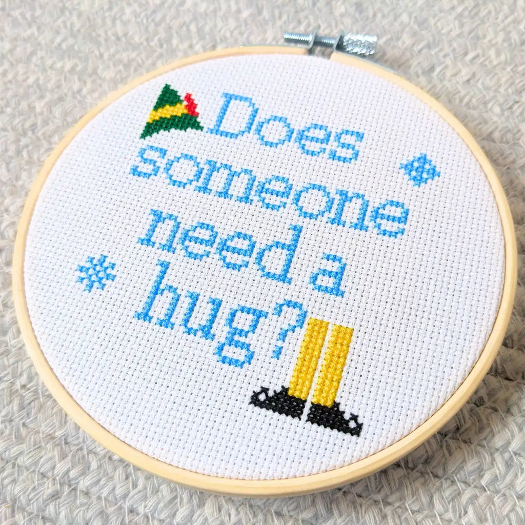 A Hug From Buddy - Cute Christmas Cross Stitch Pattern by Room for Calm