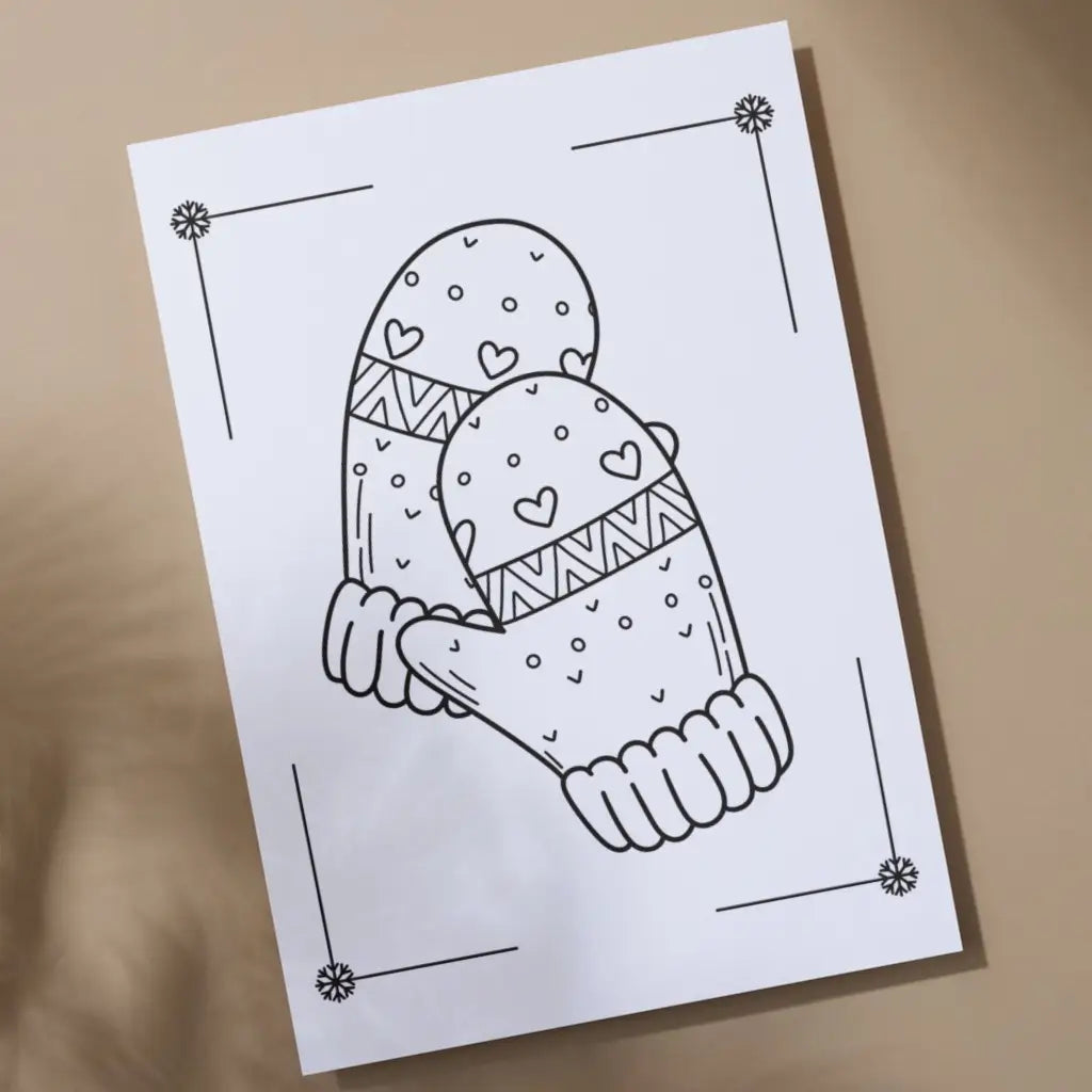 Cozy Winter Coloring Pack - Printable PDF Coloring Pages by Room for Calm