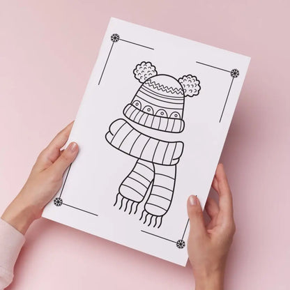 Cozy Winter Coloring Pack - Printable PDF Coloring Pages by Room for Calm