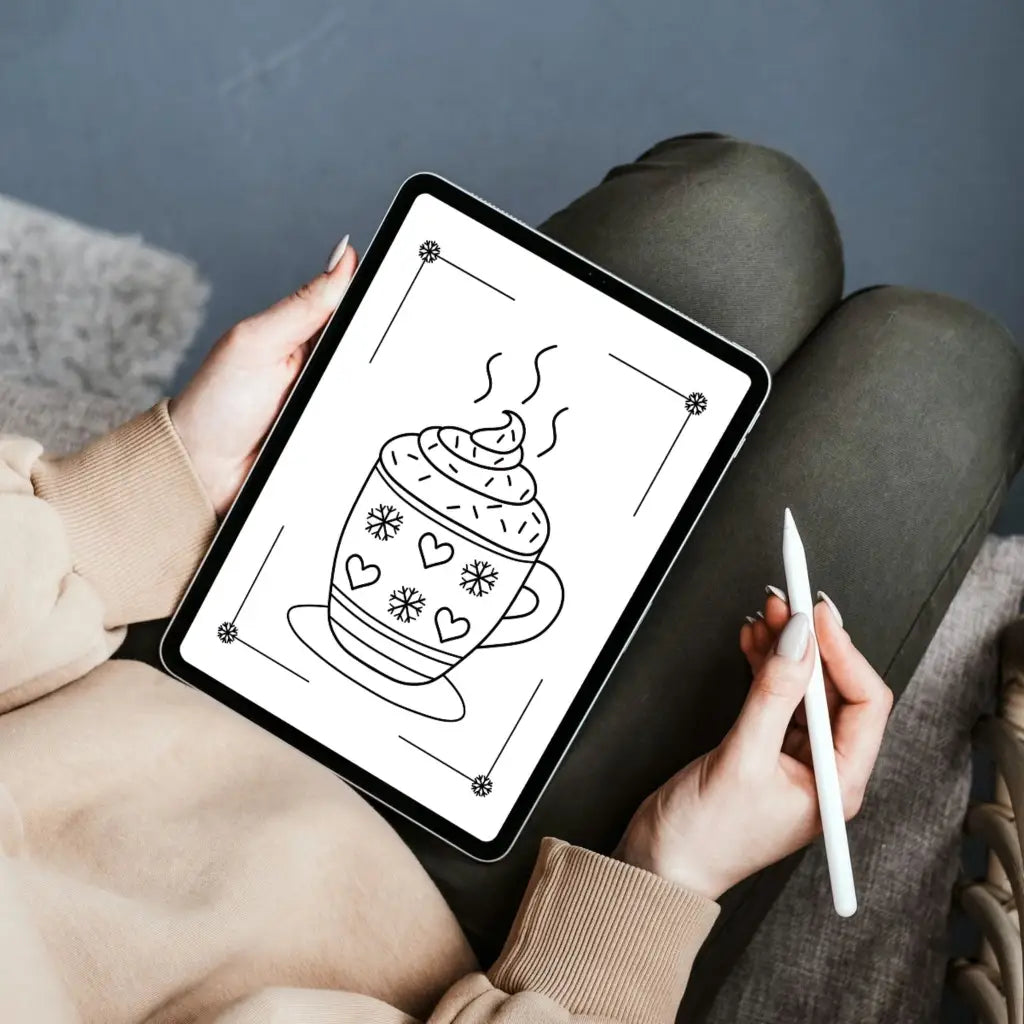 Cozy Winter Coloring Pack - Printable PDF Coloring Pages by Room for Calm