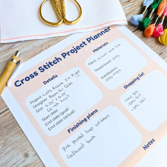 Cross Stitch Project Planner - Printable PDF by Room for Calm