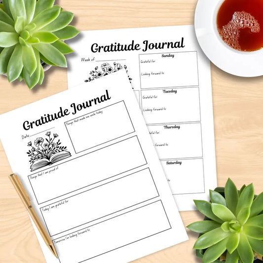 Daily/Weekly Gratitude Journal by Room for Calm - Printable PDF