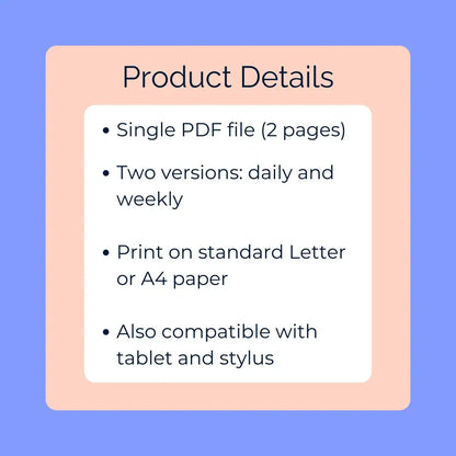 Daily/Weekly Gratitude Journal by Room for Calm - Printable PDF
