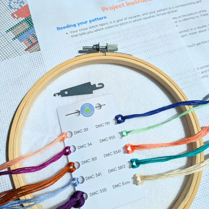 Do You Even Read Bro? Snarky Bookworm Cross Stitch Kit by Room for Calm