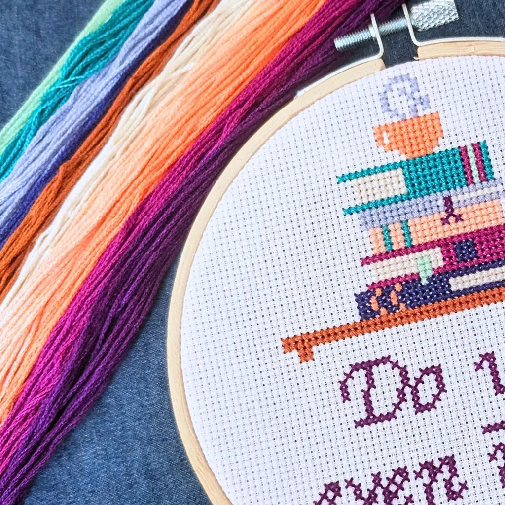 Do You Even Read Bro? Snarky Bookworm Cross Stitch Kit by Room for Calm