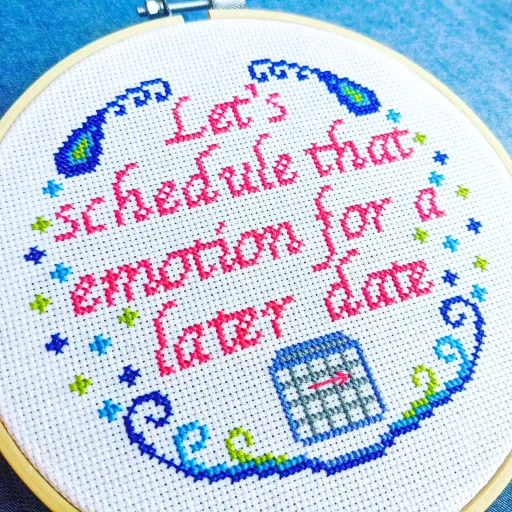 Emotional Management - Mental Health PDF Cross Stitch Pattern by Room for Calm