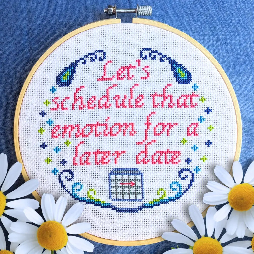 Emotional Management - Mental Health PDF Cross Stitch Pattern by Room for Calm