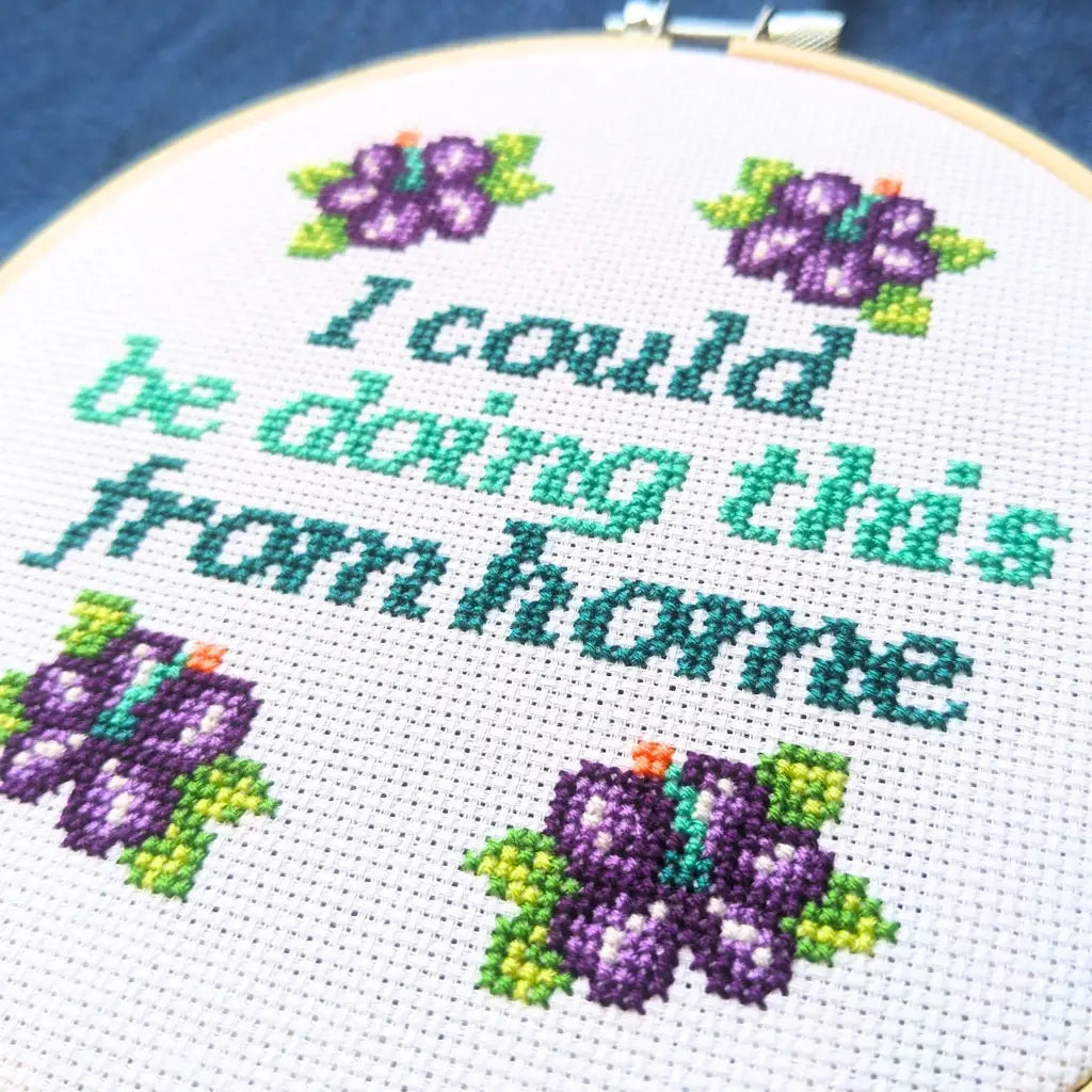 I Could Be Doing This From Home - Snarky Return To Office PDF Cross Stitch Pattern by Room for Calm