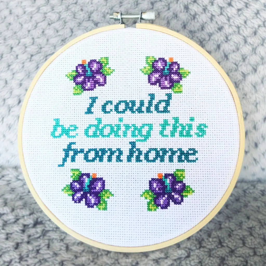 I Could Be Doing This From Home - Snarky Return To Office PDF Cross Stitch Pattern by Room for Calm