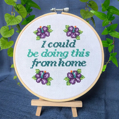 I Could Be Doing This From Home - Snarky Return To Office PDF Cross Stitch Pattern by Room for Calm