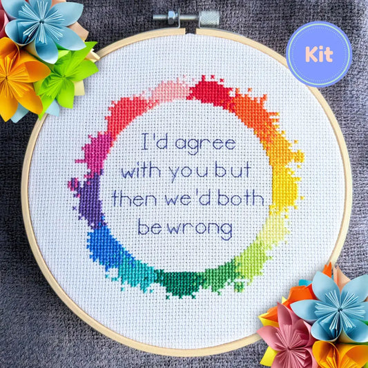 I’d agree with you but... Snarky Rainbow Cross Stitch Kit by Room for Calm