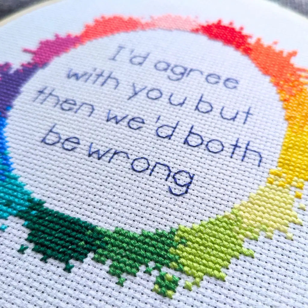 I’d agree with you but... Snarky Rainbow PDF Cross Stitch Pattern by Room for Calm