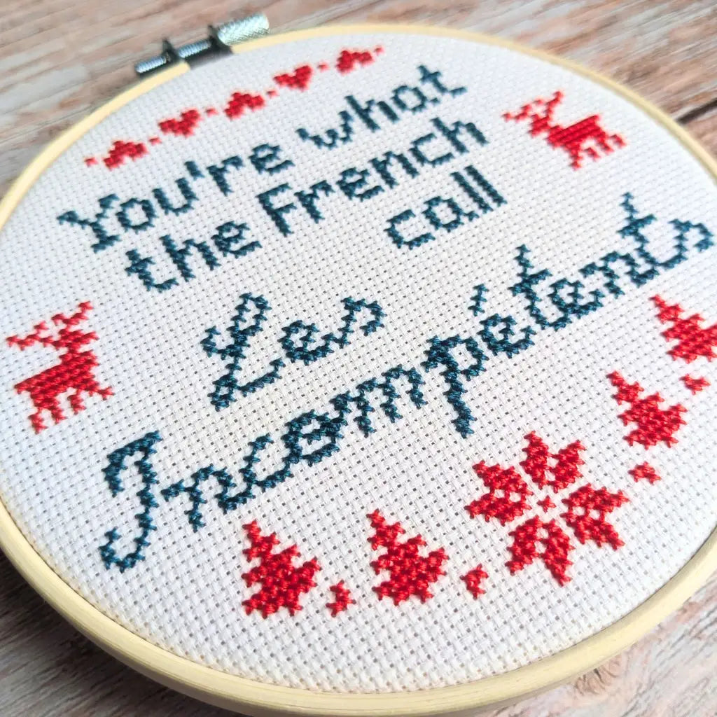 Les Incompétents - Funny Christmas Cross Stitch Pattern by Room for Calm