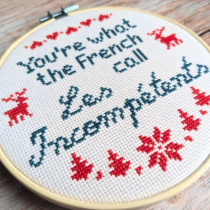 Les Incompétents - Funny Christmas Cross Stitch Pattern by Room for Calm