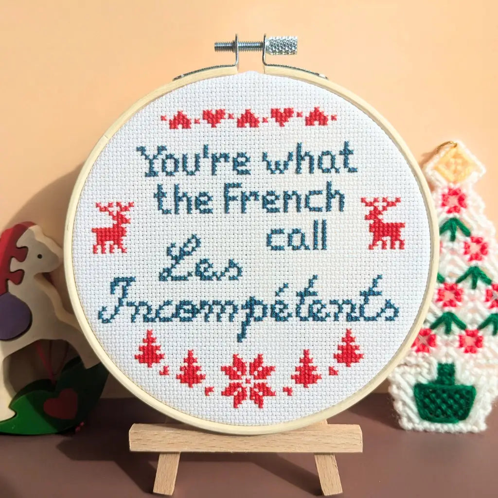 Les Incompétents - Funny Christmas Cross Stitch Pattern by Room for Calm