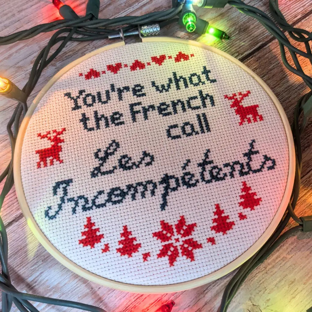 Les Incompétents - Funny Christmas Cross Stitch Pattern by Room for Calm