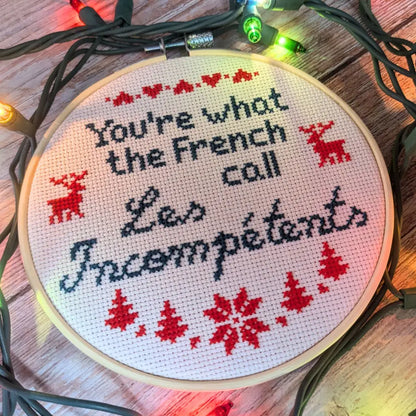 Les Incompétents - Funny Christmas Cross Stitch Pattern by Room for Calm