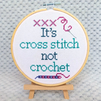 Let Me Clarify My Craft - It’s Cross Stitch Not Crochet PDF Cross Stitch Pattern by Room for Calm