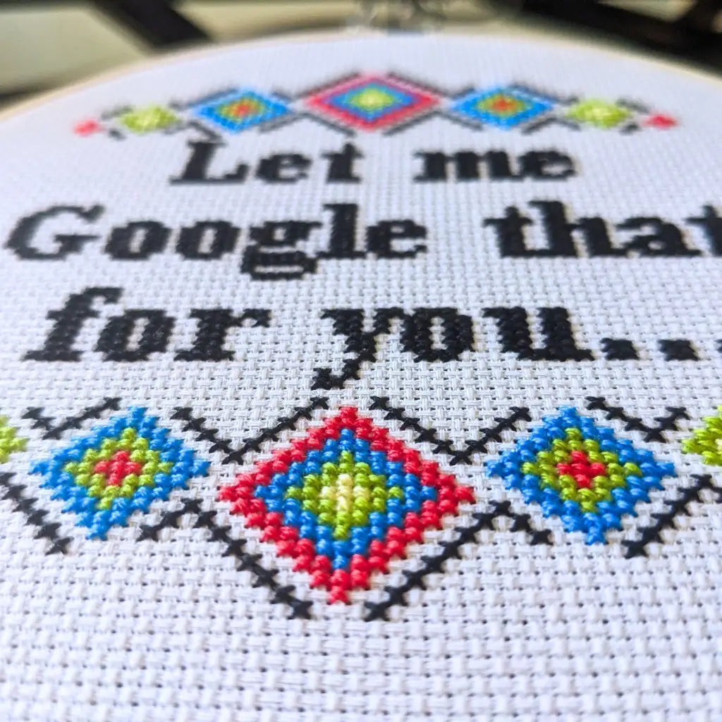 Let Me Google That For You - Snarky PDF Cross Stitch Pattern by Room for Calm