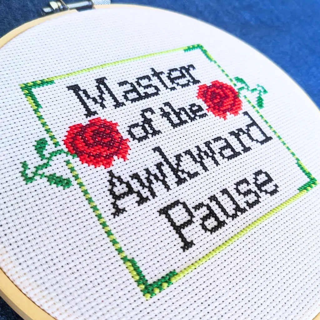 Master of the Awkward Pause - Nerdy PDF Cross Stitch Pattern by Room for Calm