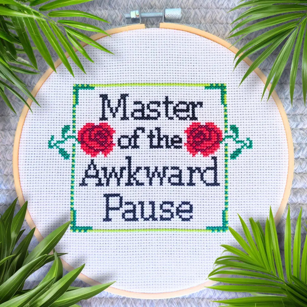 Master of the Awkward Pause - Nerdy PDF Cross Stitch Pattern by Room for Calm