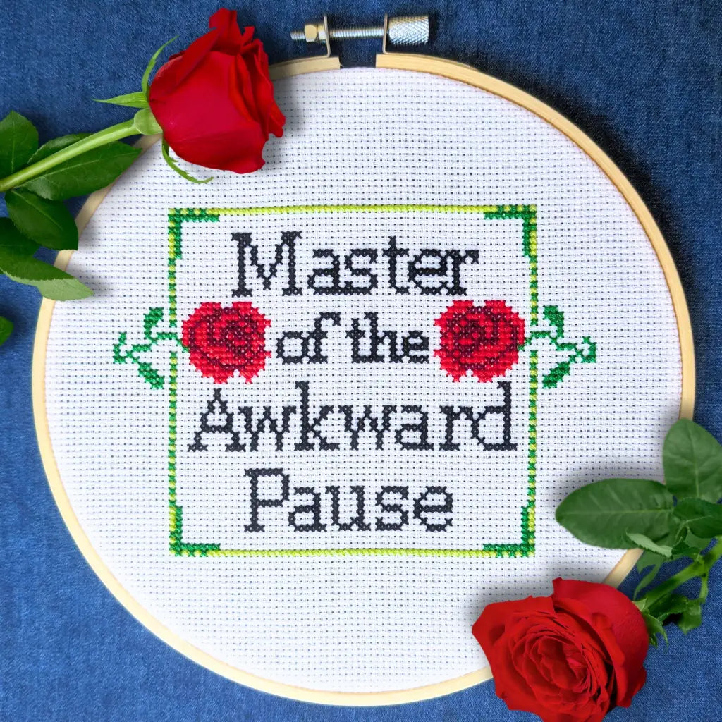 Master of the Awkward Pause - Nerdy PDF Cross Stitch Pattern by Room for Calm