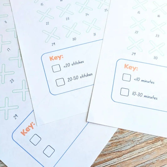 Monthly Cross Stitch Habit Tracker - Printable PDF by Room for Calm