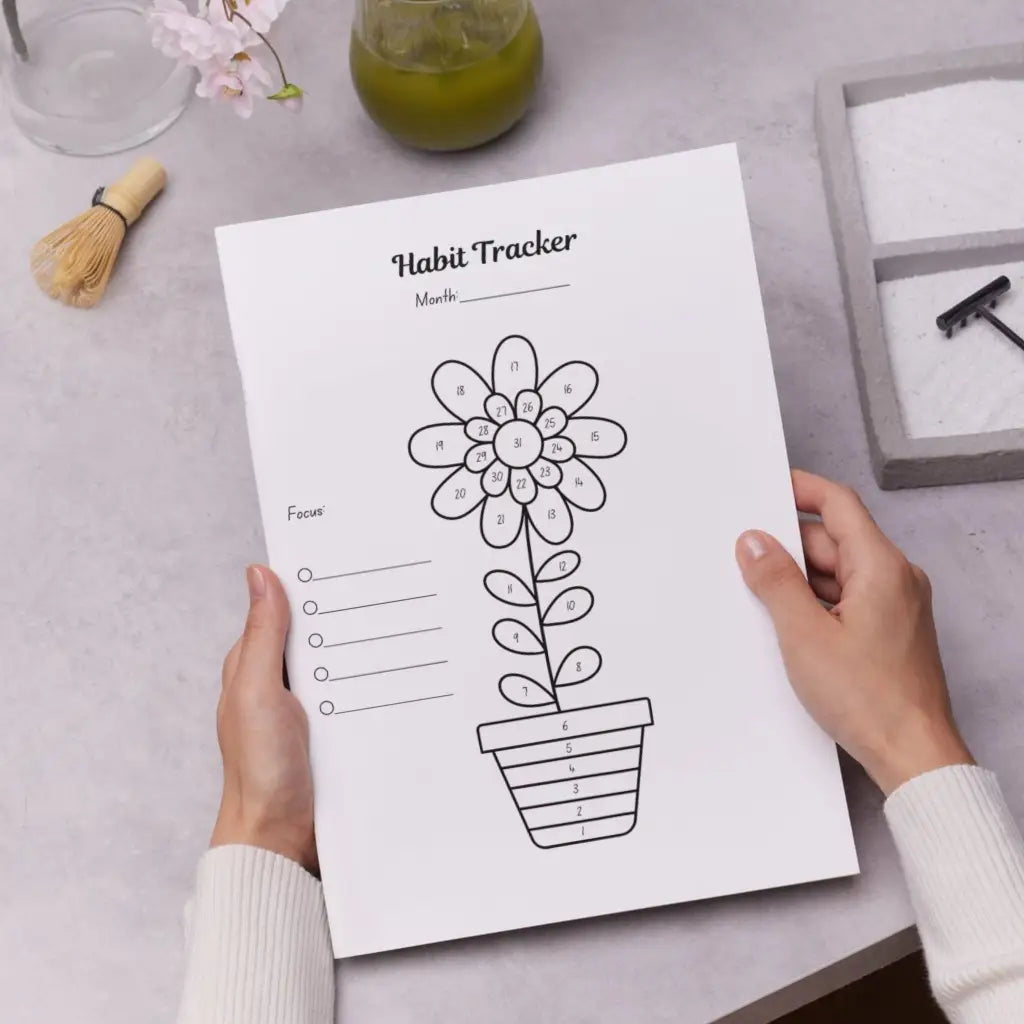 Monthly Habit Tracker by Room for Calm - Printable PDF