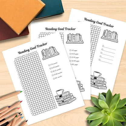 Reading Goal Tracker by Room for Calm - Printable PDF