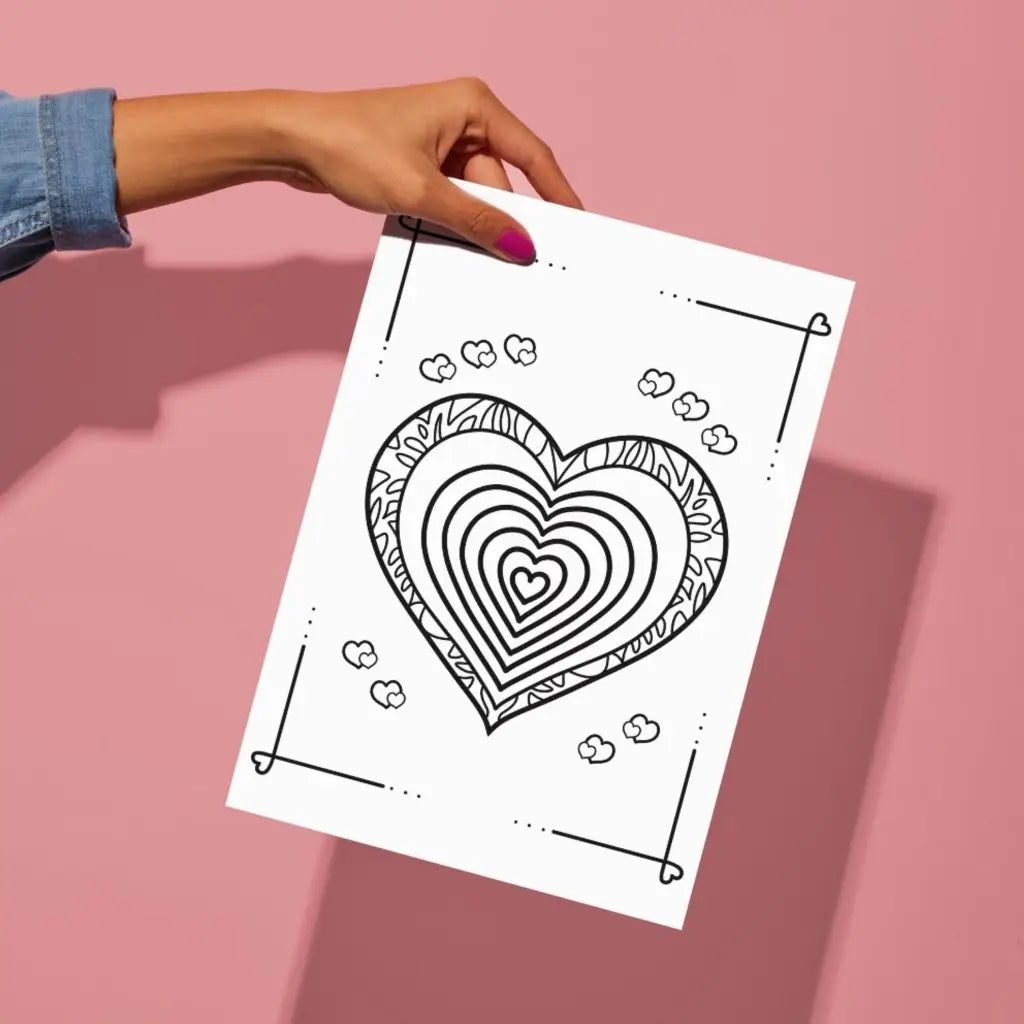 Sweet Valentine Coloring Pack - Printable PDF Coloring Pages by Room for Calm