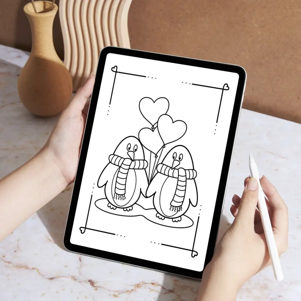 Sweet Valentine Coloring Pack - Printable PDF Coloring Pages by Room for Calm