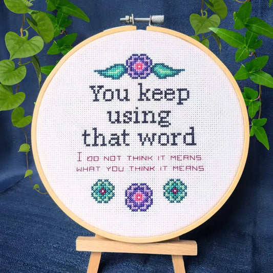 Word Nerd’s Refrain - Princess Bride PDF Cross Stitch Pattern by Room for Calm