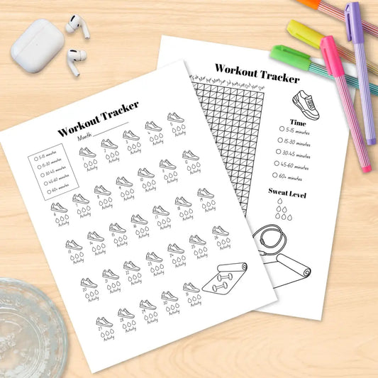 Workout Tracker by Room for Calm - Printable PDF